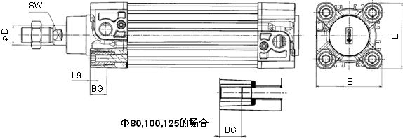 SMC C96 CP96新型欧标气缸